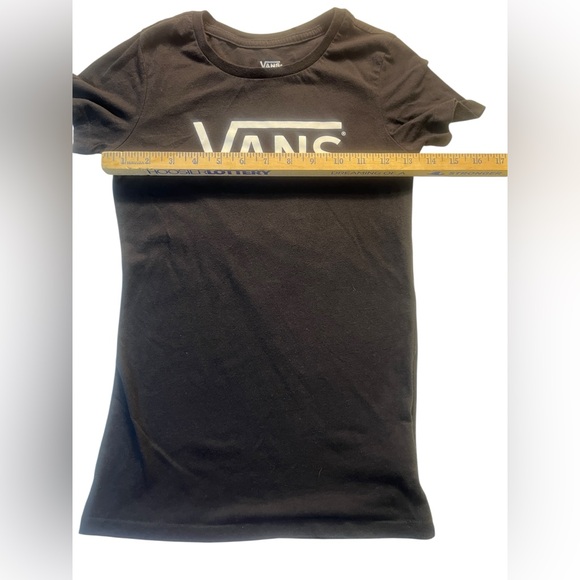 VANS Women’s Black Logo tee XS - Picture 3 of 5